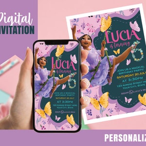 Encanto Isabela Invitation, Birthday Party, Personalized, Digital Invitation