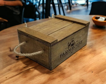Decorative Wooden Box, Presentation Box, Tip Box