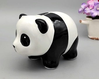 Keramik Spardose Panda Sparbüchse Sparschwein Geldgeschenk Pandabär coin bank 