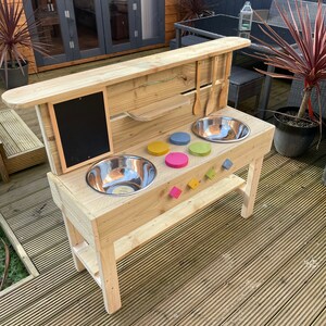 Details about   Split Mud Kitchen With Oven and blackboard FREE UK SHIPPING 