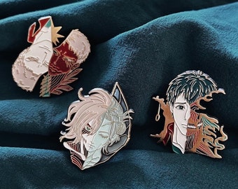 Attack On Titan Mikasa & Armin Metal Anime Pin Set GE-50710 Attack On Titan Mikasa & Armin Metal Anime Pin Set GE-50710