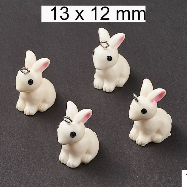 Colgante - resina - conejo - maíz - tilo - madera