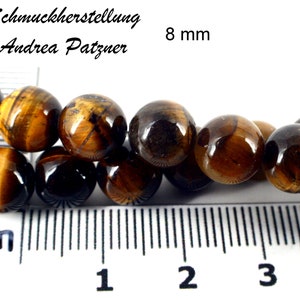 Perlen, Perle, Tigerauge 6 und 8 mm