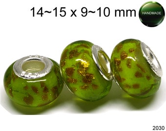 Modulperlen, Perlen, Großlochperlen, Muranoglas