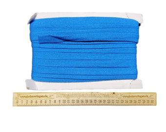 Flat cord cord blue, 2 cm wide