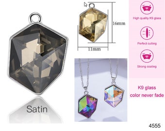 Colgante de cristal de aproximadamente 16 x 11 mm