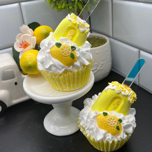 Faux Cupcake with Lemon Popsicle as Embellishments