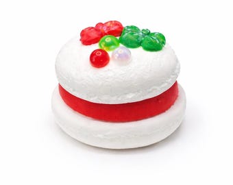 Faux Christmas Macaroon Cookie | Peppermint Candy Cane Decor