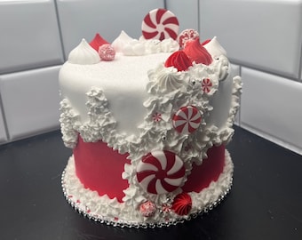 Faux Cake Christmas Peppermint Cake