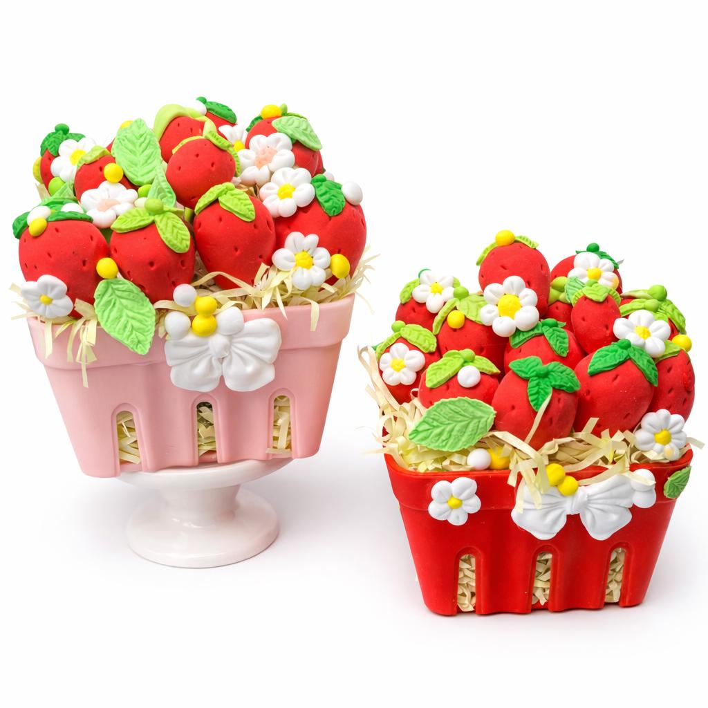 Faux Strawberry Basket With Daisy Embellishments - Etsy