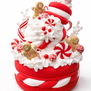 Faux Gingerbread Macaroon Cookie Display: Christmas Peppermint Decor