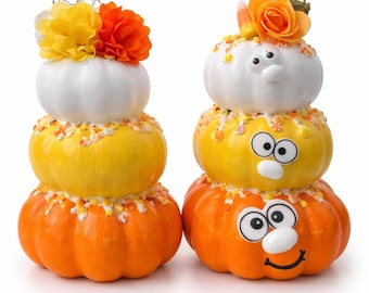 Faux Halloween Pumpkin Stack | Whimsical Fall Decor