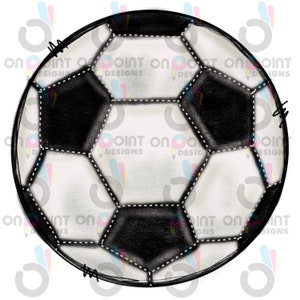 Hand drawn soccer ball clipart PNG