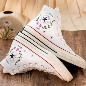 Venezuela Flag Embroidered Sneakers, Custom Converse Venezuelan Pride Gift