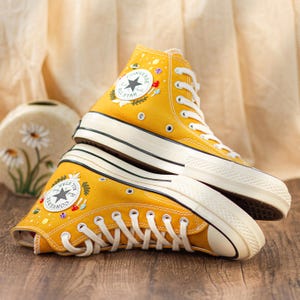 Custom Converse Chuck Taylor Mushrooms Embroidered Converse Shoes, Mushrooms Embroidered Converse Custom, Mushrooms Embroidered Sneaker