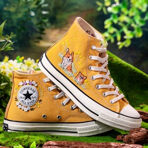 Custom Embroidered Shoes, Dog Embroidered Converse Custom, Pet Embroidered Sneaker, Cugi Embroidery Shoes, Pet Gift, Puppy Embroidered Shoes
