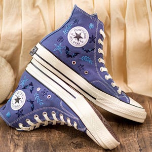 Custom Hammerhead Whale Embroidered Converse Sneakers: Orca Sea Life Shoes