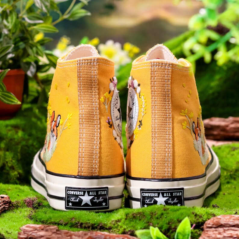 Custom Embroidered Shoes, Dog Embroidered Converse Custom, Pet Embroidered Sneaker, Cugi Embroidery Shoes, Pet Gift, Puppy Embroidered Shoes