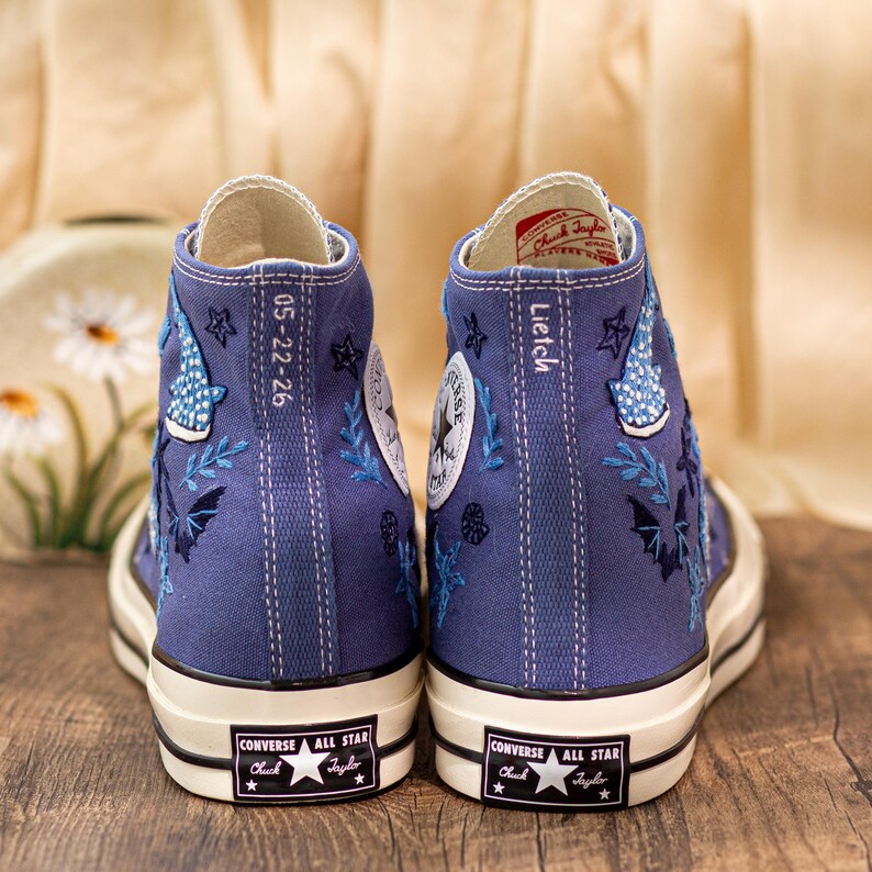 Custom Hammerhead Whale Embroidered Converse Sneakers: Orca Sea Life Shoes
