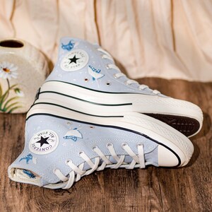 Ray Embroidered Converse Chuck Taylor 1970s: Custom Ocean Embroidery Shoes