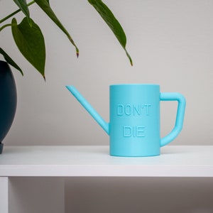 Watering Can "Don't Die" | Holds 8 oz (1 Cup) | Precise Watering Can for Succulents, Herbs, Small Plants | Modern  | Watering Pot