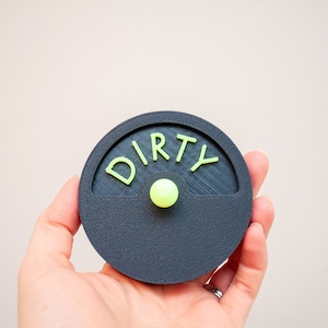 Dishwasher Magnet &quot;Clean Dirty&quot; Turn Knob Two Colors Dishwasher Sign Dishwash Magnet Dirty Dishes Magnet Minimalist Gadget Kitchen Organizer