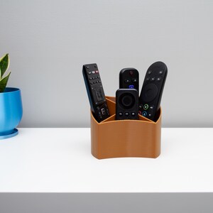 4 Pocket Remote Control Holder Caddy Fun Minimalist TV Remote Organizer Remote Box Slender Gifts for Dad