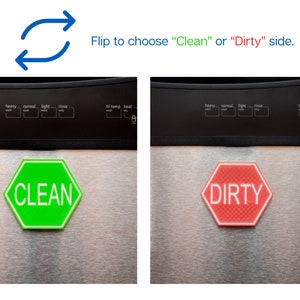 Dishwasher Magnet Clean Dirty Two Sided & Colors Dishwasher Sign Dishwash Magnet Dirty Dishes Magnet Minimalist Gadget Kitchen Organizer