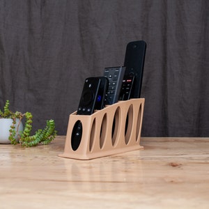 5 Pocket Multi Size SLIM Remote Control Holder Caddy Scandinavian Boho Minimalist Design TV Remote Organizer Box Slender Gifts for Dad