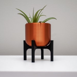 3.6&quot;H MCM Planter on Stand Air Plant Holder Mini Indoor Succulent Pot Legged Planter Round Tabletop Mid Century Modern Minimalist