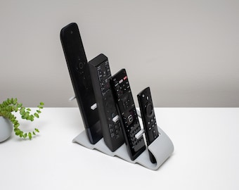 4 Pocket Remote Control Holder Caddy | Scandinavian Minimalist Boho Design |  TV Remote Organizer | Remote Box | Gifts for Dad