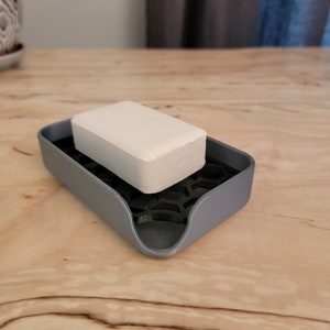 Large 5&quot;L Self Draining Soap Dish | 2 Pieces for Easy Cleaning |  Sponge Holder | Soap Holder | Vanity | Sink | Bathroom Accessories