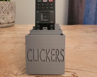 4 Pocket Remotes Caddy "Clickers" OR blank Remote Control Holder TV Remote Organizer Remote Box Gifts for Dad