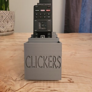 4 Pocket Remotes Caddy &quot;Clickers&quot; OR blank Remote Control Holder TV Remote Organizer Remote Box Gifts for Dad