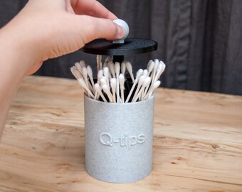 Bathroom Qtip Jar - Etsy