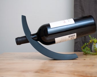 Floating Curved Wine Bottle Stand Anti-Gravity Bottle Holder Balancing Stand Zero Gravity Stand Unusual & Unique Uncommon