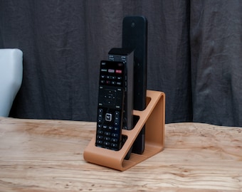 3 Pocket SLIM Remote Control Holder Caddy Scandinavian Minimalist Boho Design TV Remote Organizer Remote Box Slender Gifts for Dad