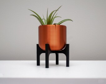 CUSTOM 3.75" MCM Planter on Stand, Mid Century Modern Air Plant Holder