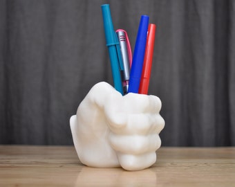 Fist Desk Organizer, Pencil Pen Holder, Gag Gift, 3D Printed