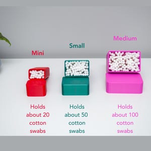 Travel Cotton Swab Holder with Lid Jar Modern Contemporary Vanity Container Bathroom Accessories Storage Decor