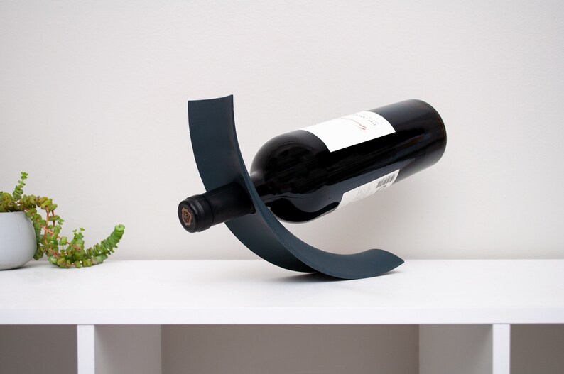 Floating Curved Wine Bottle Stand Anti-Gravity Bottle Holder Balancing Stand Zero Gravity Stand Unusual & Unique Uncommon image 5