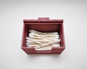 For Cotton Swab Dispenser Home Office Storage Box With Lid Travel Qtip  Holder
