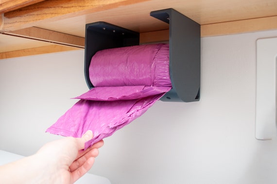 Under Cabinet Trash Bag Holder, Space Saving Organizer - Etsy