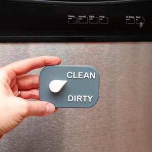 Dishwasher Magnet &quot;Clean Dirty&quot; Turn Knob Two Colors Dishwasher Sign Dishwash Magnet Dirty Dishes Magnet Minimalist Gadget Kitchen Organizer