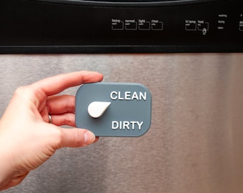 Clean Dirty Dishwasher Magnet, Minimalist Kitchen Gadget