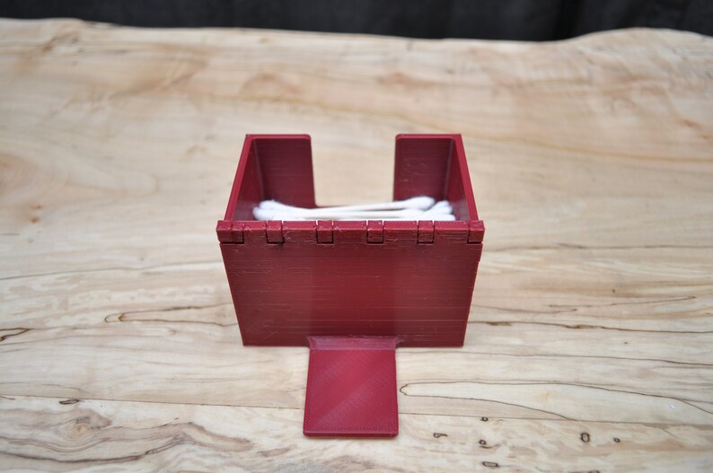 Hinged Lid Cotton Swab Holder: Modern Farmhouse Container - Etsy
