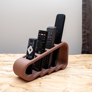 Zig Zag 4-Slot Remote Control Holder, Scandinavian Design, 3D Printed