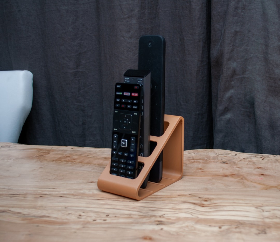 3 Pocket SLIM Remote Control Holder Caddy Scandinavian Minimalist Boho