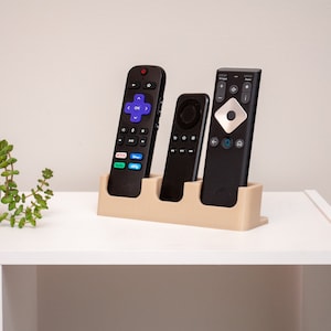 3 Pocket Small Remote Control Holder Caddy TV Remote Organizer Remote Box Gifts for Dad Remote Holder Firestick Roku Remote Holder Remotes