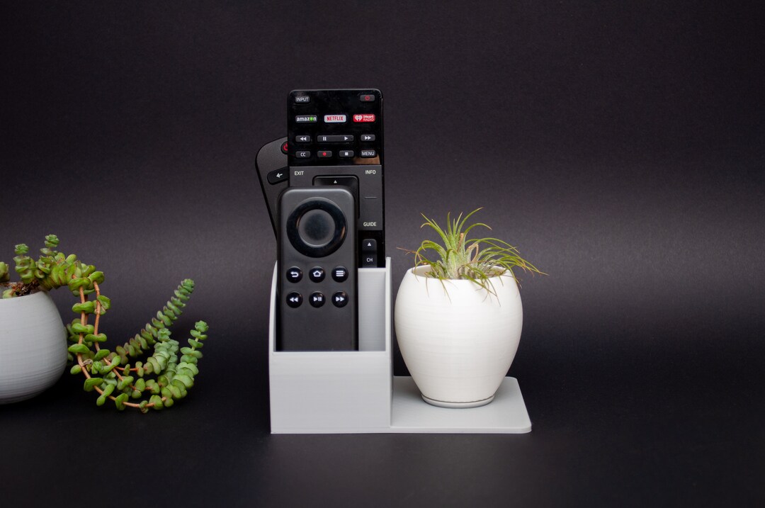 3 Pocket Remote Control Holder and Mini Planter Caddy TV Lover Remote